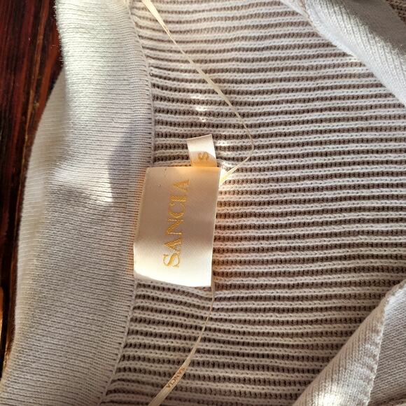 Sancia Sofia Knit Dress Beige Sweater Dress Sz S - Picture 3 of 6